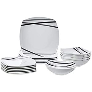 Home and Kitchen category — stacked white dinnerware set