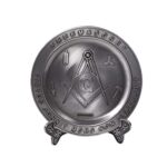 masonic pewter plate