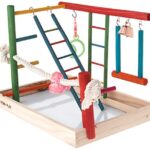 penn-plax bird life wooden playpen